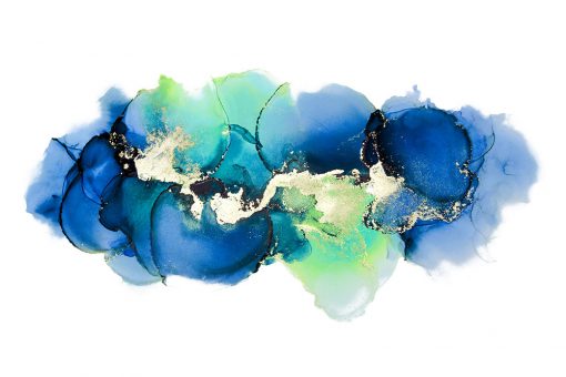 tapeta przedstawiająca niebieskie, abstrakcyjne mazaje