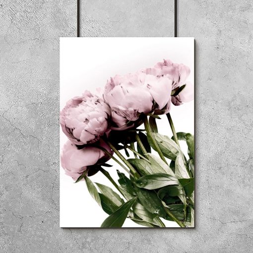 plakat z bukietem kwiatów