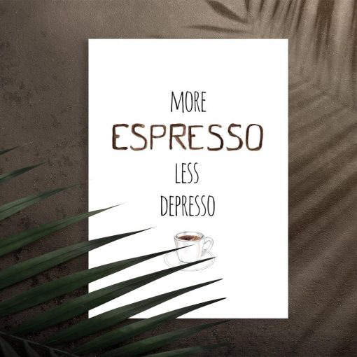 plakat pionowy o espresso