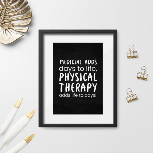 Plakat do gabinetu fizjoterapii - Physical therapy