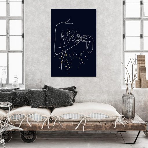 Minimalistyczny obraz - Line Art do sypialni