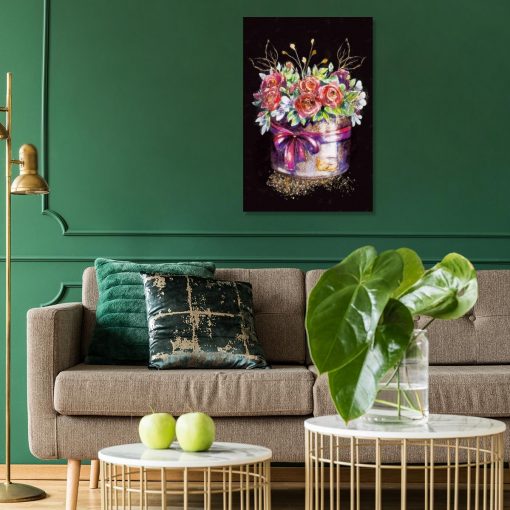 Obraz przedstawiający kwiaty do salonu
