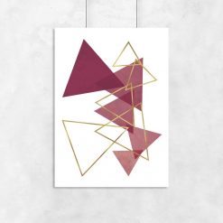 Plakat do salonu - Rozsypane trójkąty