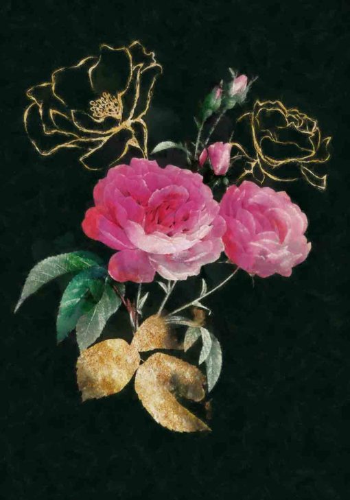 Plakat z motywem botanicznym w romantycznym stylu