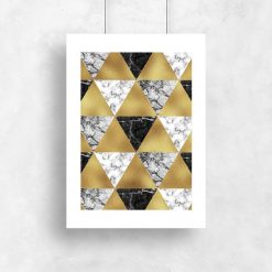 Plakat do salonu - Wzór z trójkątów