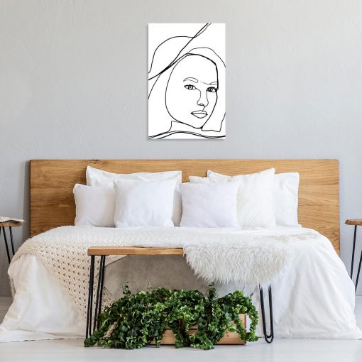 Artystyczny obraz z kobietą do sypialni