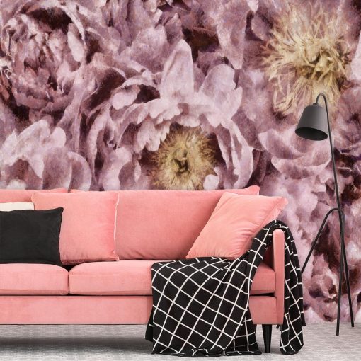 Fototapeta z różowymi piwoniami do salonu
