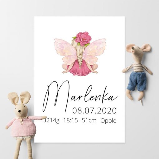 Plakat dla noworodka - Marlenka