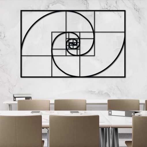 Trójwymiarowa dekoracja na ścianę - Fibonacci