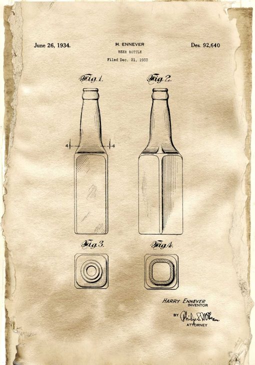 Plakat beer bottle - cyrtyfikat
