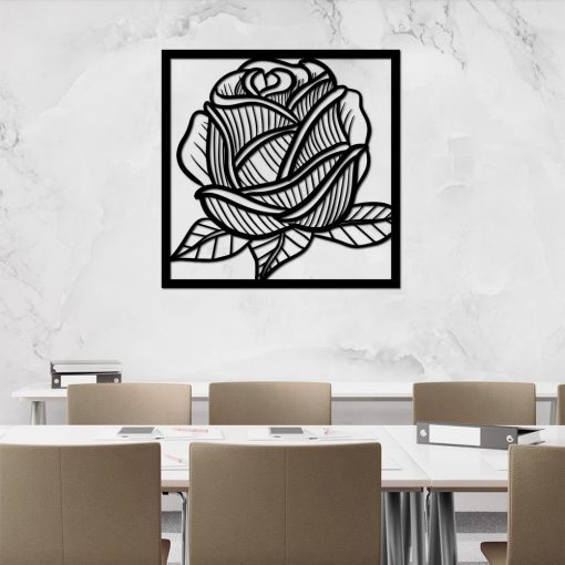 Przestrzenny panel z różą