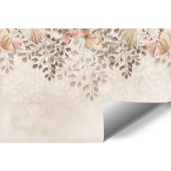 Finezyjna fototapeta z pastelową roślinnością do salonu kosmetycznego