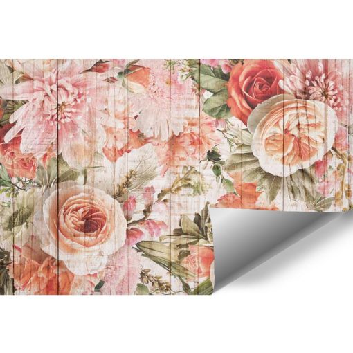 Foto-tapeta z motywem kwiatowym w tonacji różu