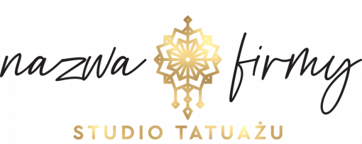 Przestrzenne logo dla studia tatuażu ze zdobieniem