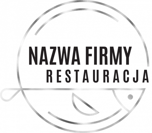 Przestrzenne logo z rybką dla restauracji