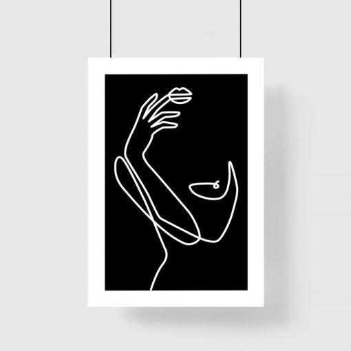 Plakat minimalistyczny - zarys kobiecego ciała