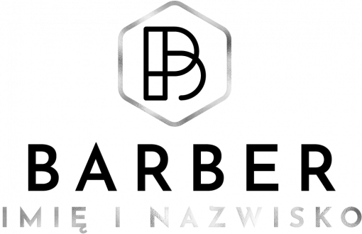 Przestrzenny logotyp dla barbera z ornamantem