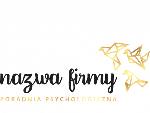 Przestrzenny logotyp z gołębiami dla psychologa