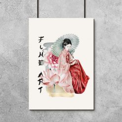 Plakat z japońską kobietą