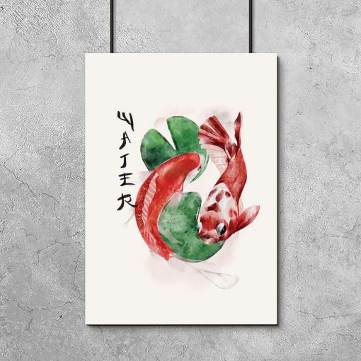 Plakat z japońskimi rybami do ram