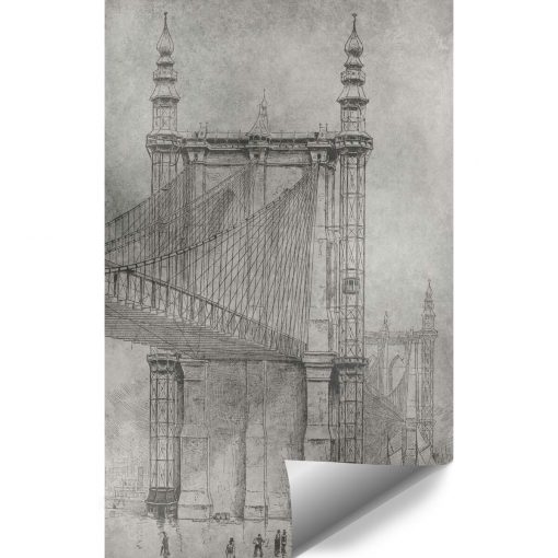 Fototapeta rysunek z mostem