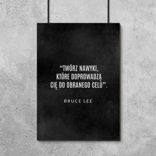 Plakat z maksymą do salonu - Bruce Lee