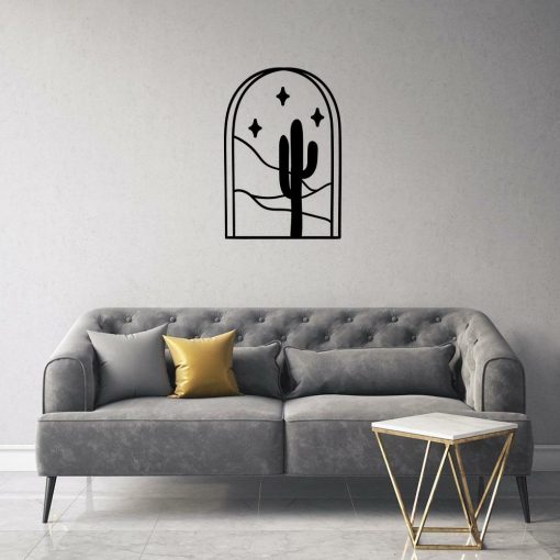 Ornament z motywem kaktusa do salonu