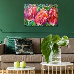 Replika obrazu z fryzowanymi tulipanami