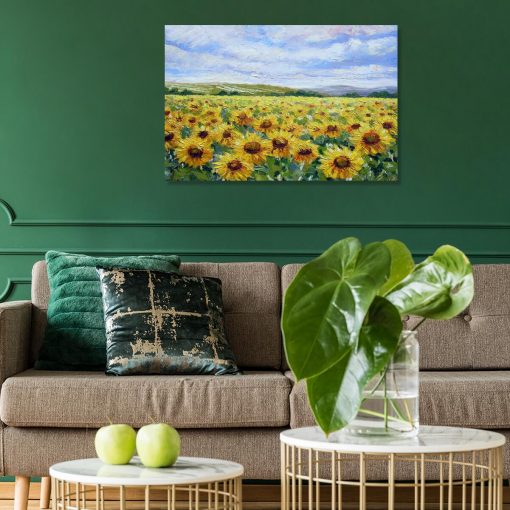 Kopia obrazu Anny Wach z widokiem na słoneczniki