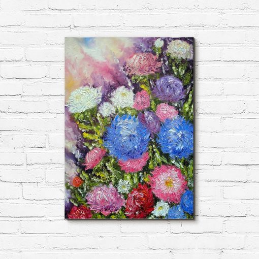 Obraz z motywem kwiatów w pastelowych kolorach