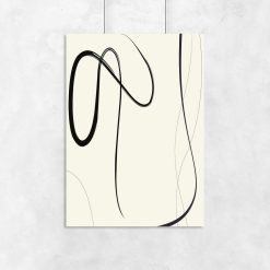 Plakat sznurki w abstrakcji do powieszenia w poczekalni