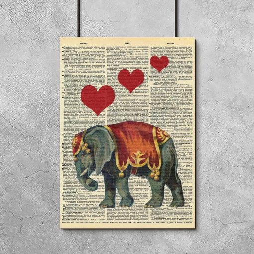 Plakat - słoń w czapraku