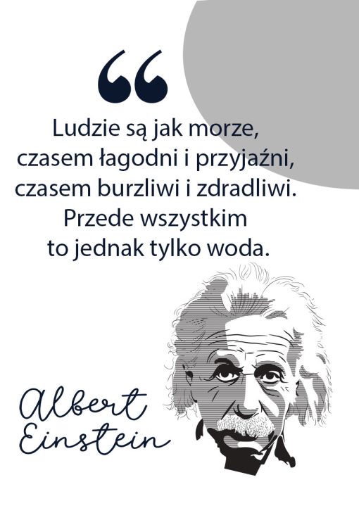 Plakat z cytatem A. Einsteina