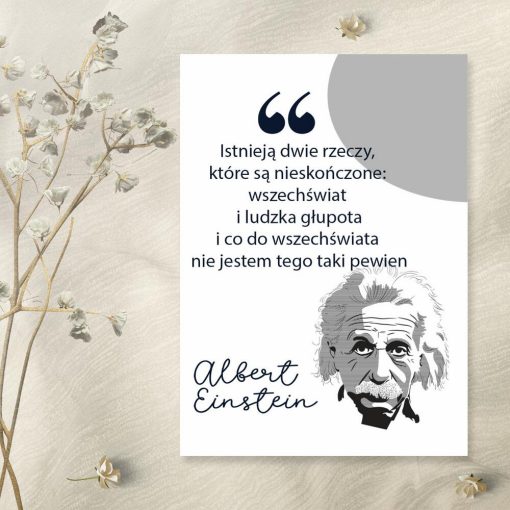 Plakat z Einsteinem - portret