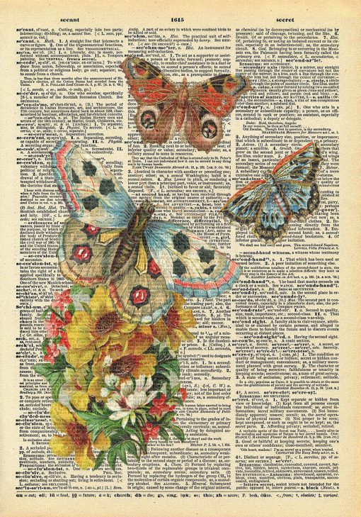 Plakat z motywem motyli