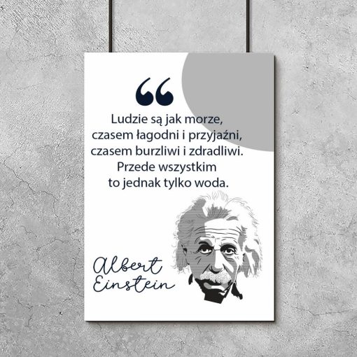 Plakat z portretem Einsteina