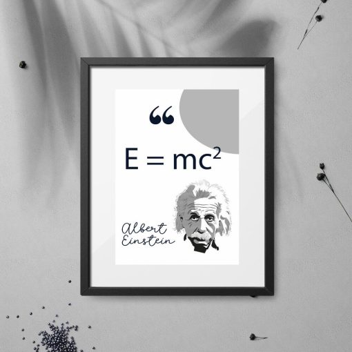 Plakat z prawem Einsteina - prawo względności