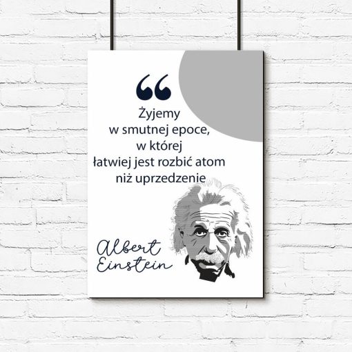 Plakat z sentencją Einsteina