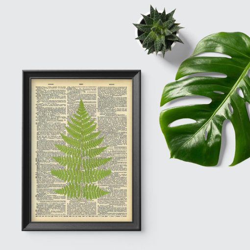 Plakat z zieloną rośliną