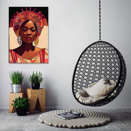 Obraz z portretem kobiety z Afryki
