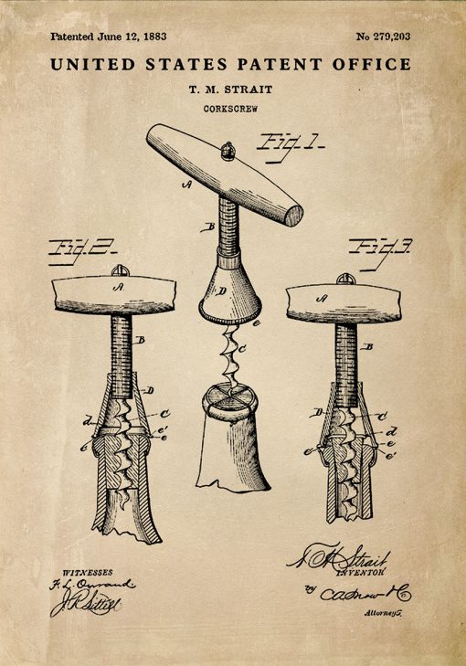 Plakat vintage - corkscrew