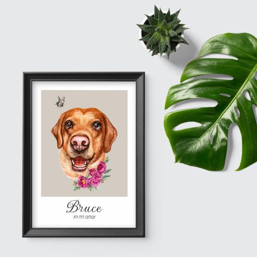 Plakat z psem labradorem